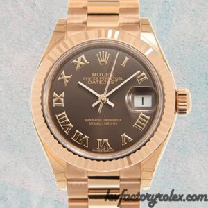 KW Rolex Datejust 28mm m279175-0014 Ladies Watch Rose Gold-tone