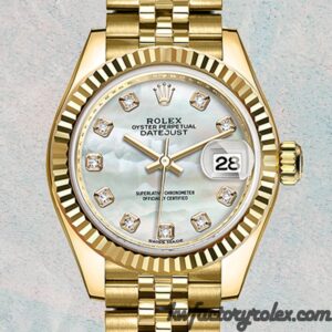 KW Rolex Datejust Ladies m279178-0025 28mm Watch Gold-tone