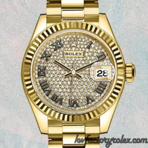 KW Rolex Datejust 28mm Ladies m279178-0031 President Bracelet/Jubilee Bracelet Automatic